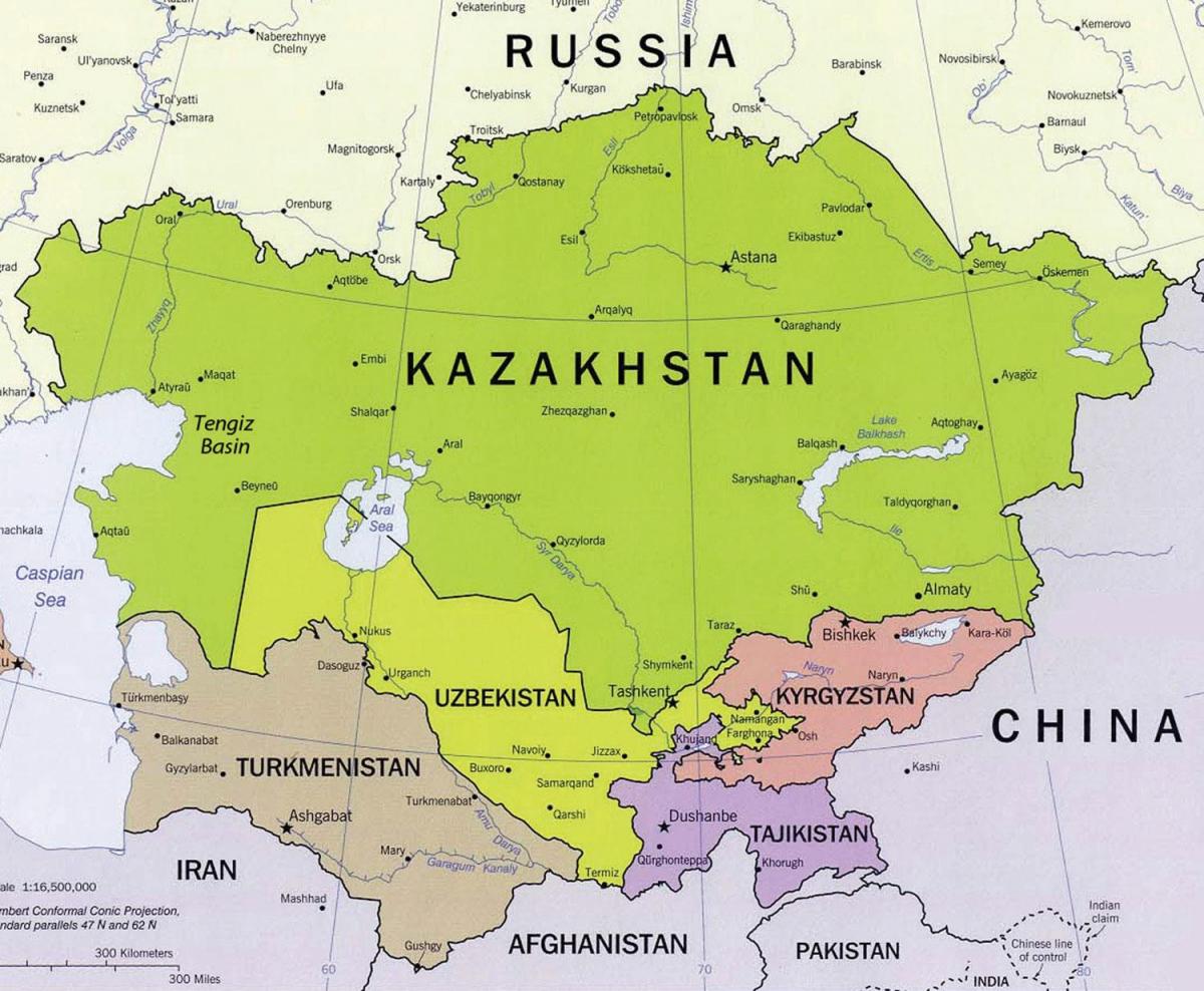 kort af tengiz Kasakstan